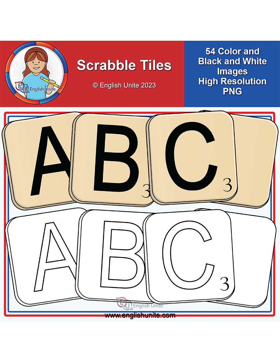 English Unite - Clip Art - Scrabble Tiles